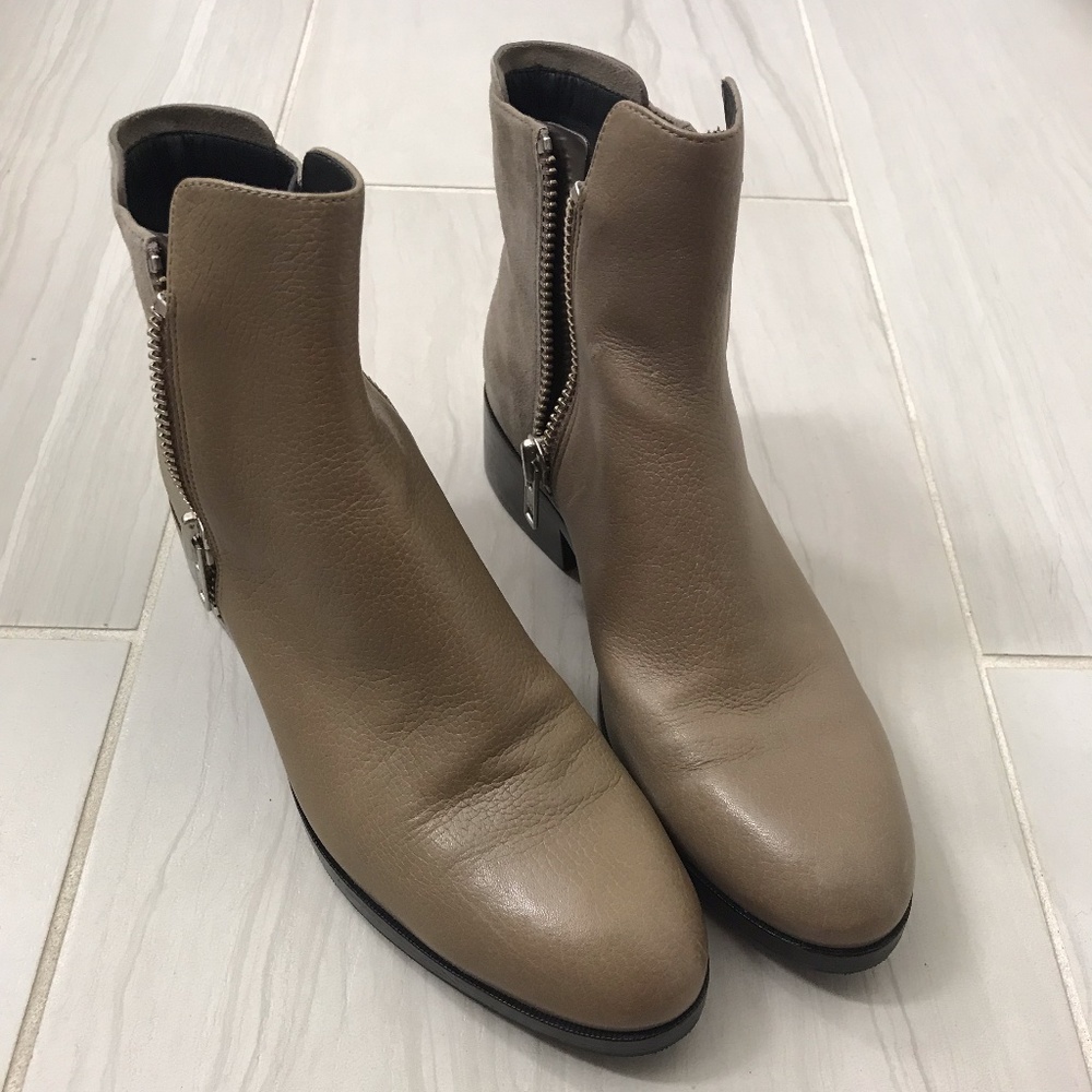 3.1 Philip Lim Alexa Gray suede and leather bootie